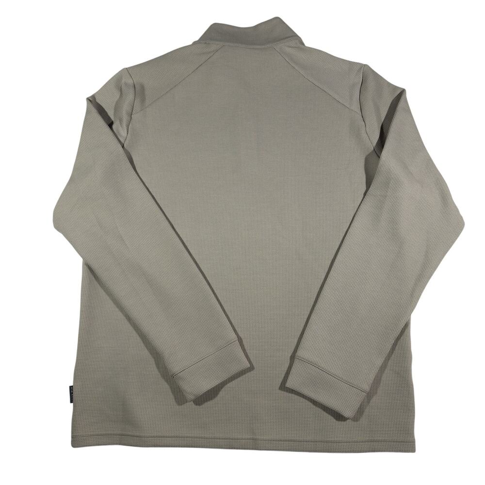 FREE FLY Mens Waffle Quarter Zip Sandstone Pullover Sweatshirt Size Medium - Picture 8 of 9